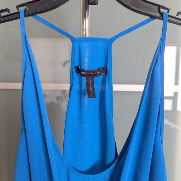 BCBGENERATION Blue Wrap Hi Low Tank Top Size S - Picture 6 of 6